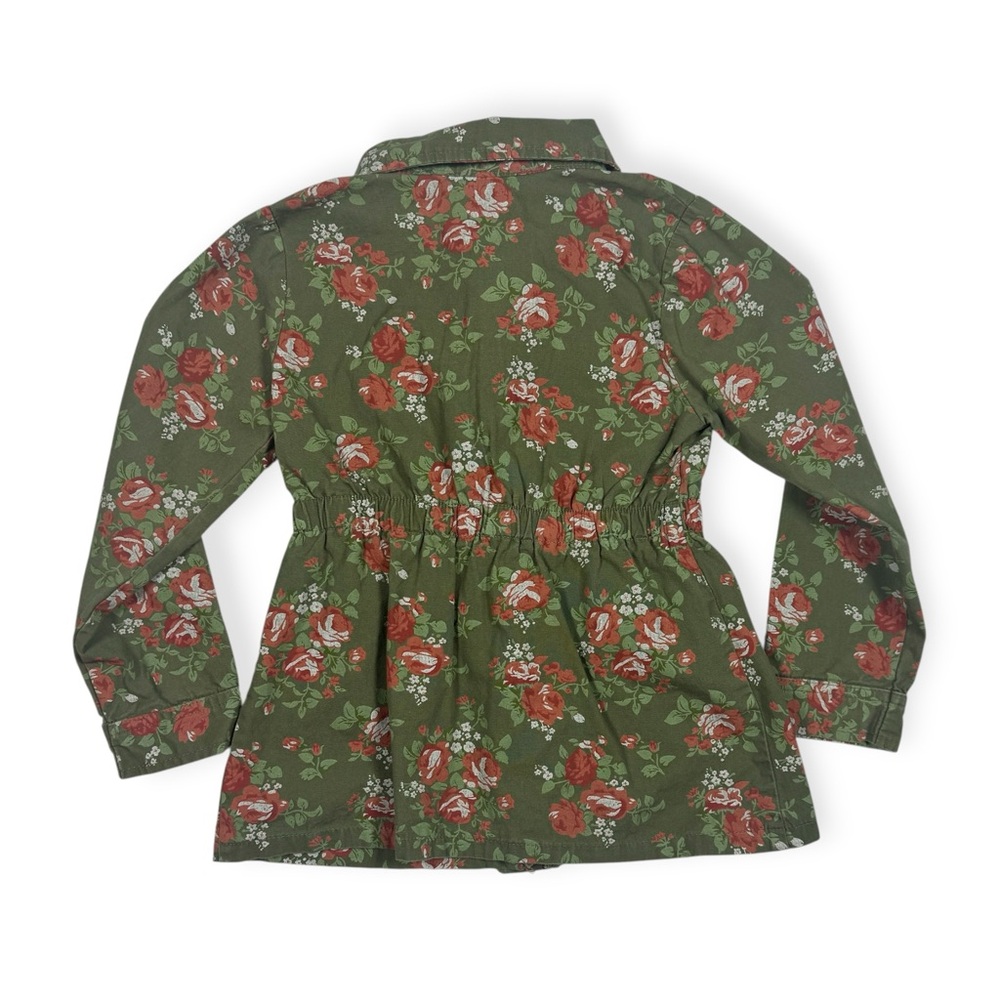 Little Lass Floral Jacket Green - Picture 3 of 6